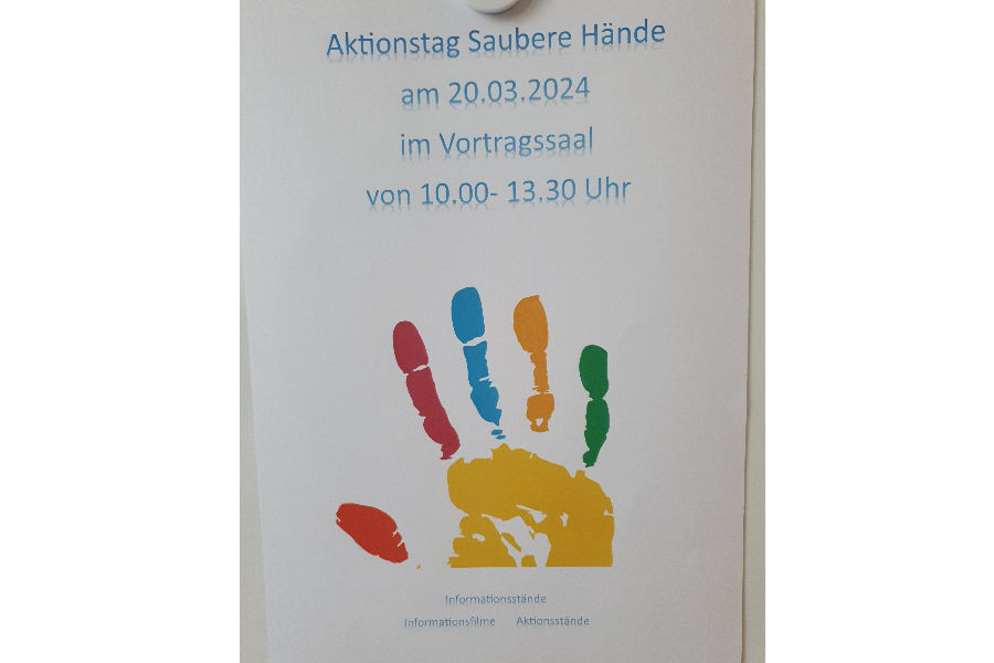 Plakat zum Aktionstag "Saubere Hände"